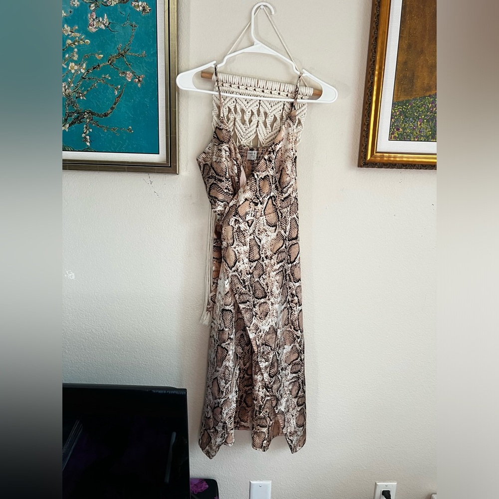 Wrap midi dress